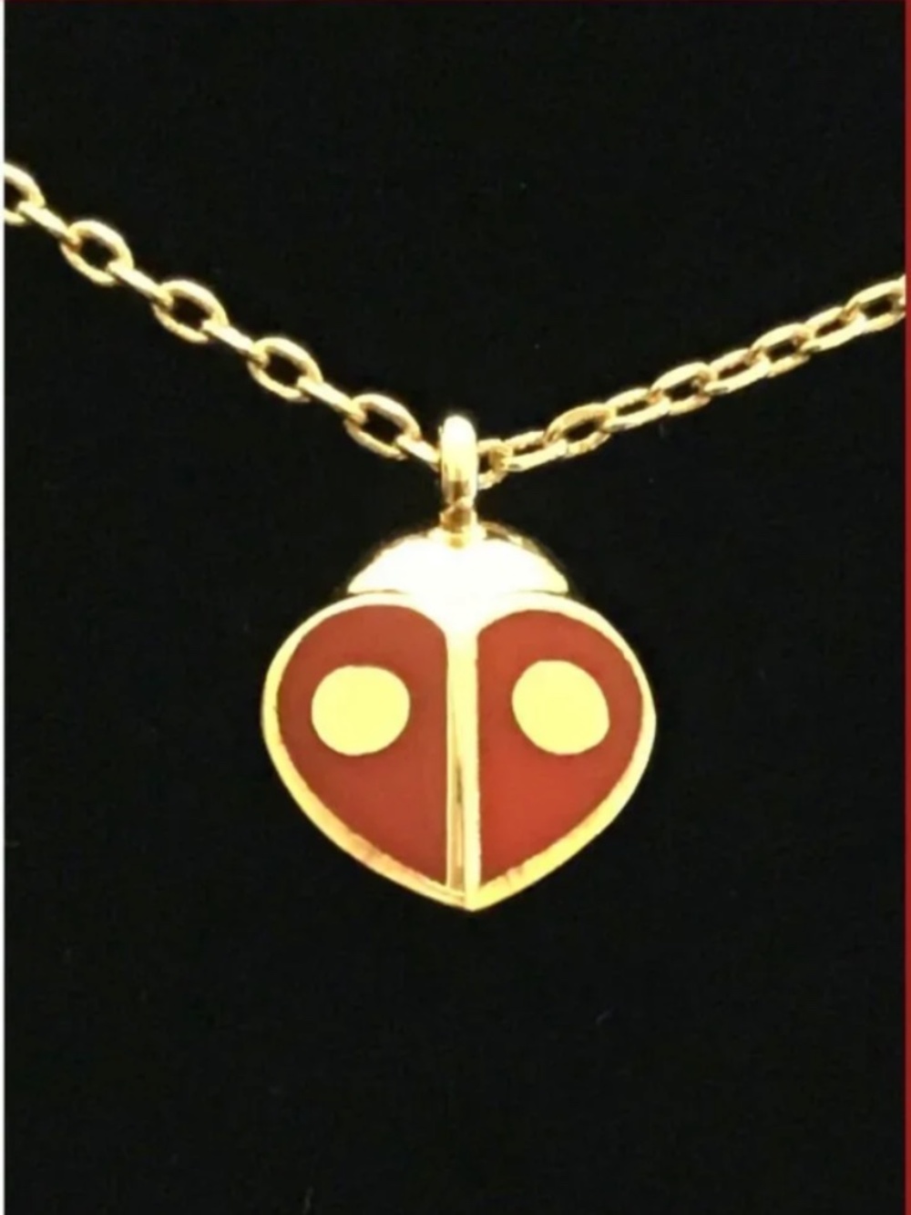 Kate Spade Ladybug Mini Pendant Necklace NWT